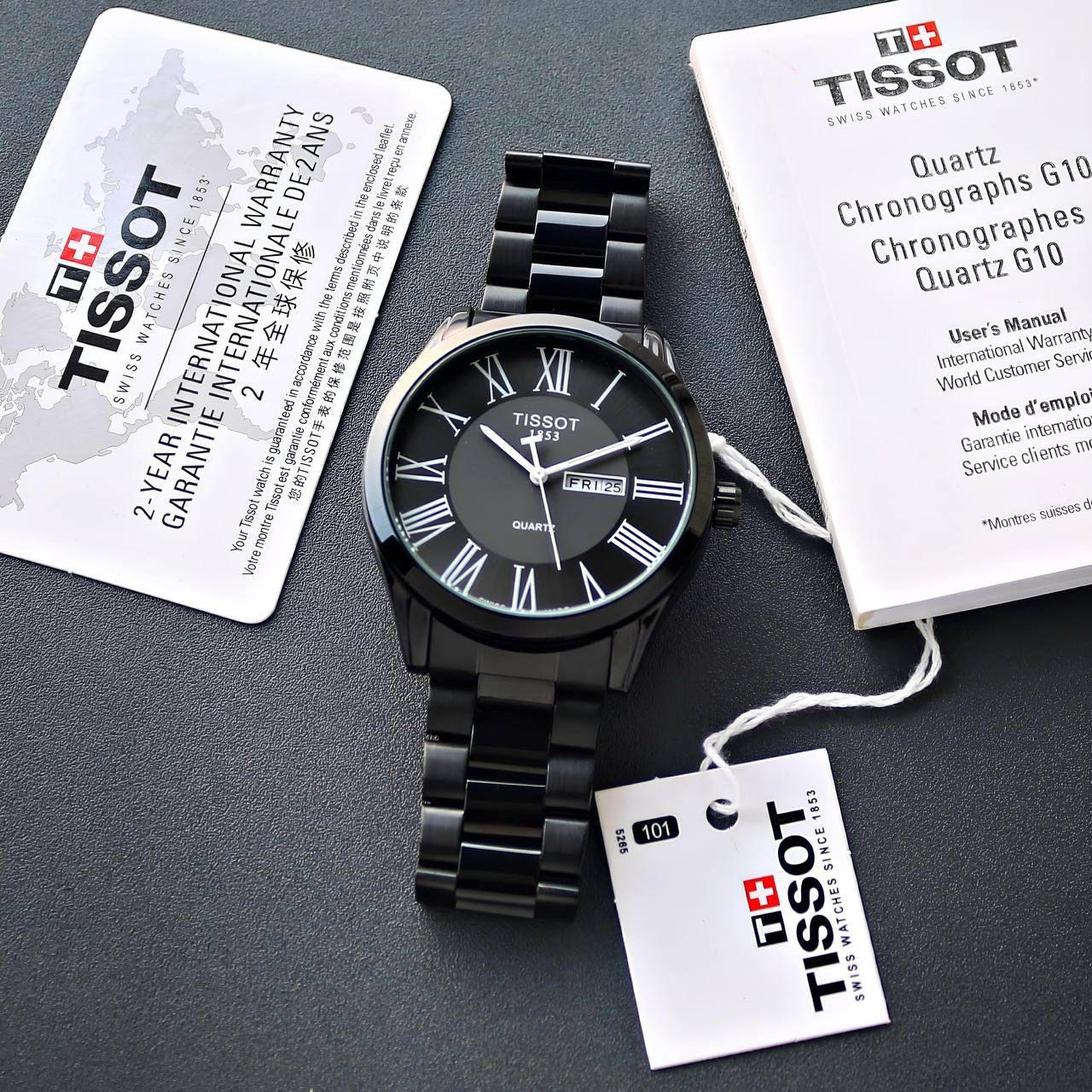 Tissot for men’s watch day date working solid steel strap Belt Buckle